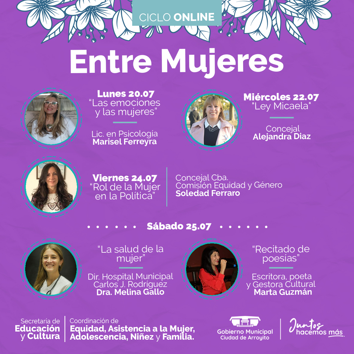 Paralizar taburete Apretar Ciclo Online Entre Mujeres: Rol de la Mujer en la Política – Municipalidad  de Arroyito